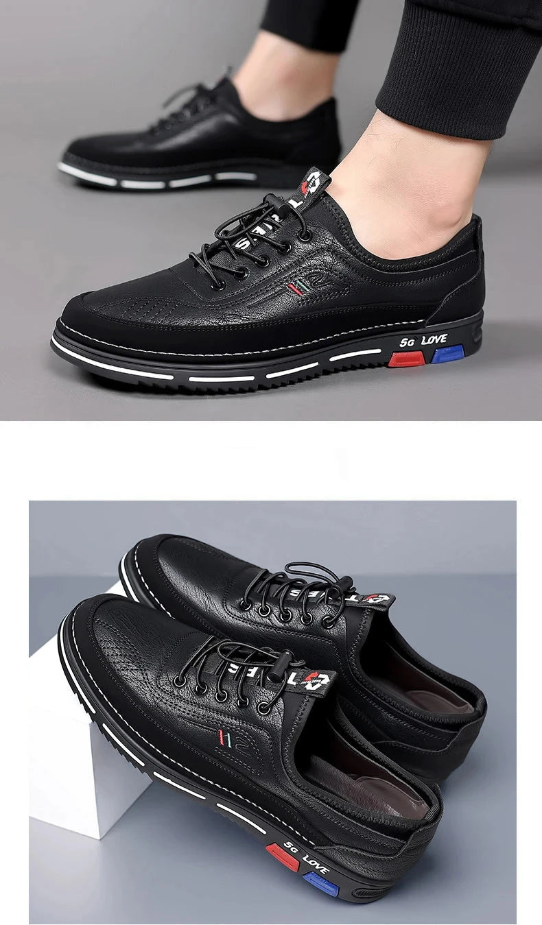 Men's Casual Comfortable Leather Shoes Men's Casual Comfortable Leather Shoes Blue Wolf Store