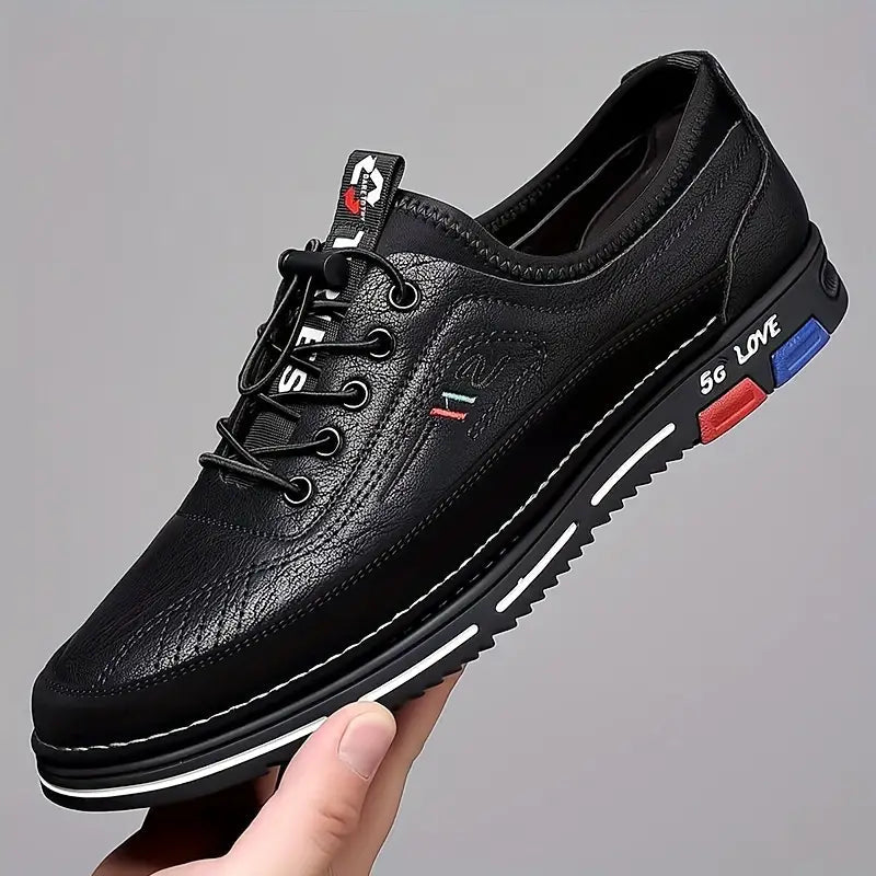 Men's Casual Comfortable Leather Shoes Men's Casual Comfortable Leather Shoes Blue Wolf Store Black EU 38 | US 6.5 | UK 5.5