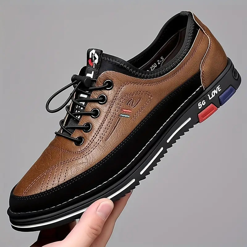 Men's Casual Comfortable Leather Shoes Men's Casual Comfortable Leather Shoes Blue Wolf Store Brown EU 38 | US 6.5 | UK 5.5