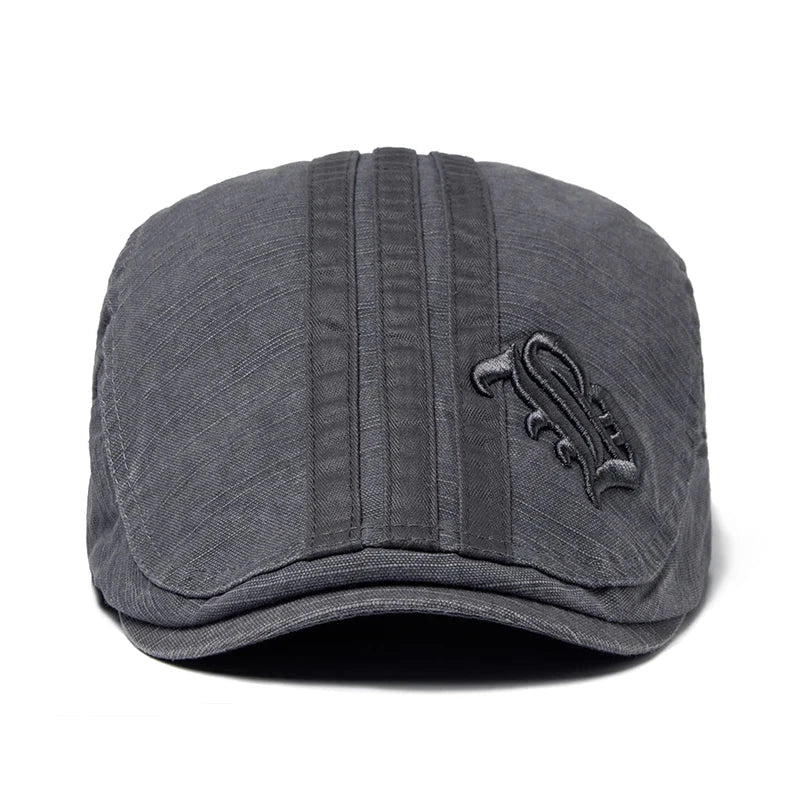 Men's Fashion Embroidered Beret Men's Fashion Embroidered Beret Blue Wolf Store