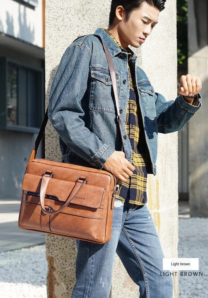 Men's Leather Briefcase Bag Wex Men's Leather Briefcase Bag Wex Blue Wolf Store