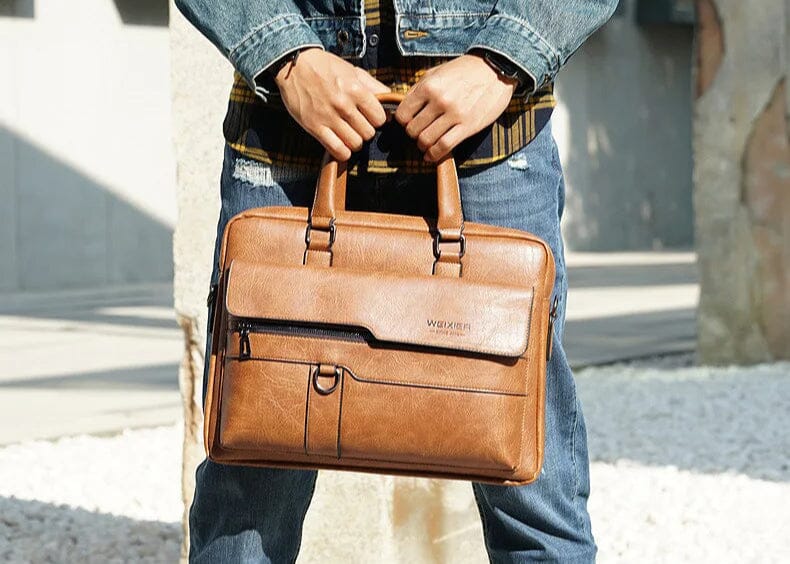 Men's Leather Briefcase Bag Wex Men's Leather Briefcase Bag Wex Blue Wolf Store