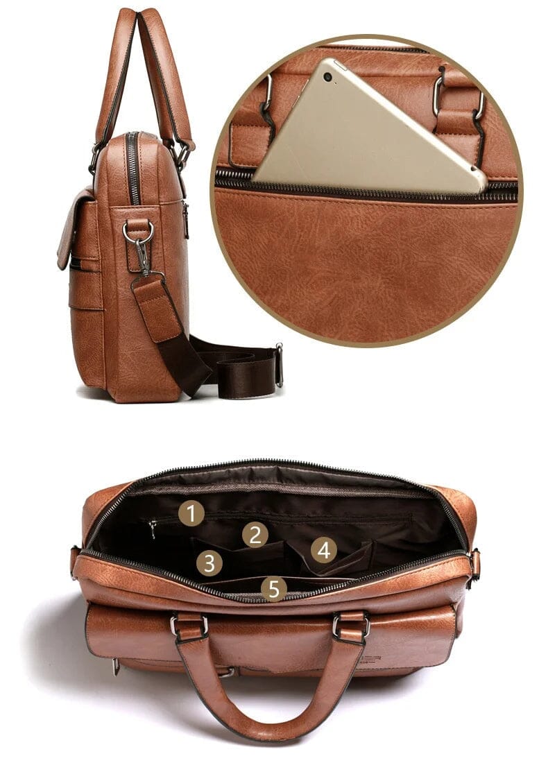 Men's Leather Briefcase Bag Wex Men's Leather Briefcase Bag Wex Blue Wolf Store