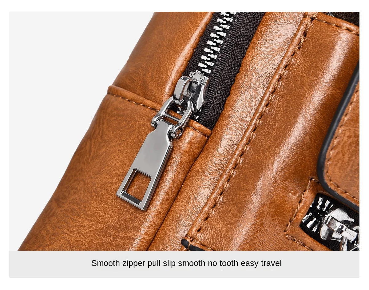 Men's Phoenix Leather Crossbody Bag Blue Wolf Store