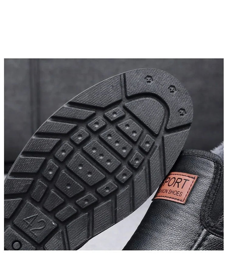 Men's Plush-Lined Leather Shoes Men's Plush-Lined Leather Shoes Blue Wolf Store