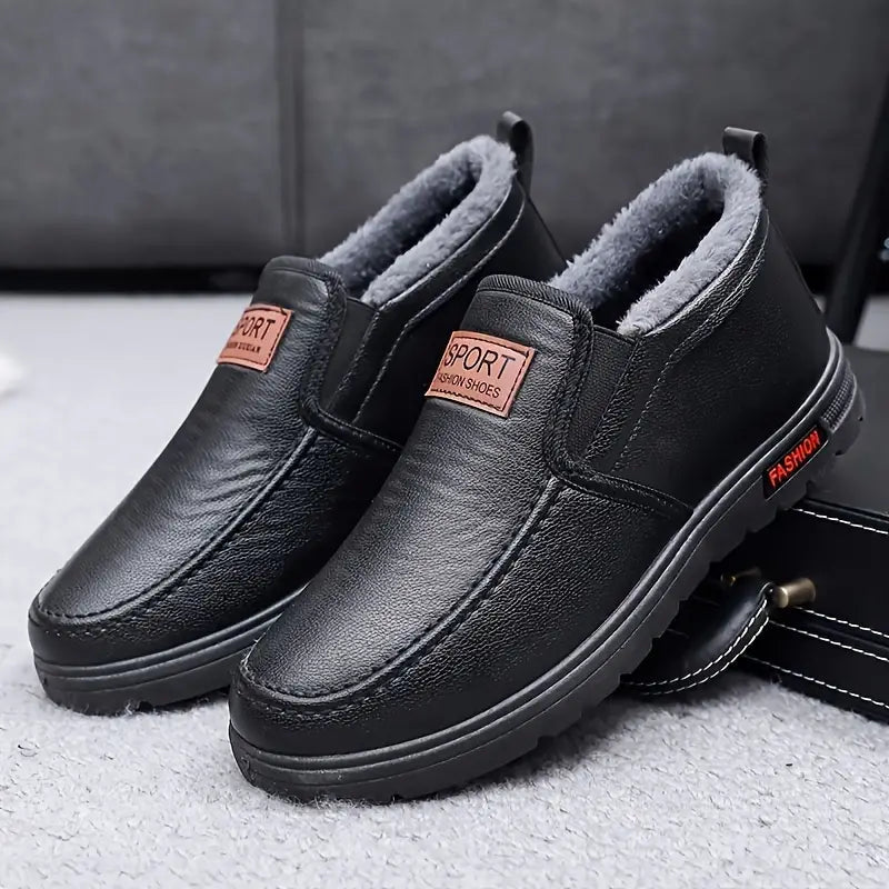 Men's Plush-Lined Leather Shoes Men's Plush-Lined Leather Shoes Blue Wolf Store Black 39 (EU) | 5.5 (UK/AU) | 6.5 (US)