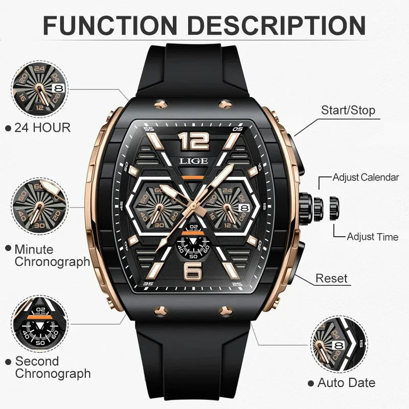 Men's Quartz Performance Watch Men's Quartz Performance Watch Blue Wolf Store