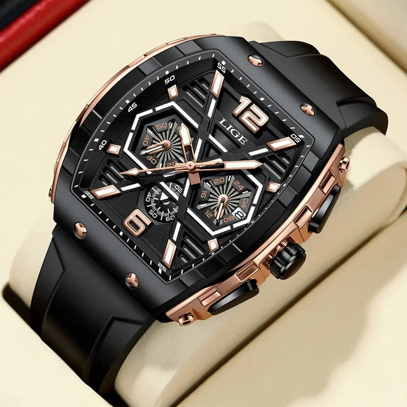 Men's Quartz Performance Watch Men's Quartz Performance Watch Blue Wolf Store Black gold
