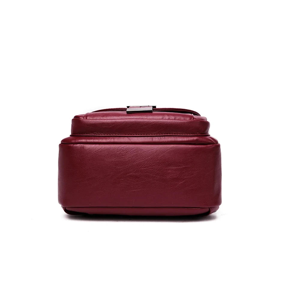 Multifunctional Women's Leather Backpack Allessa Blue Wolf Store