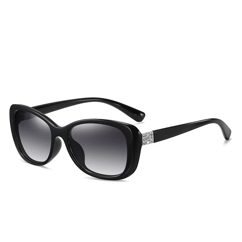 New Luxury Brand Diamond Gradient lens Sunglasses Women Polarized Glasses Driving Anti-glare Sun Glasses oculos de sol feminino Blue Wolf Store Black-gray Original