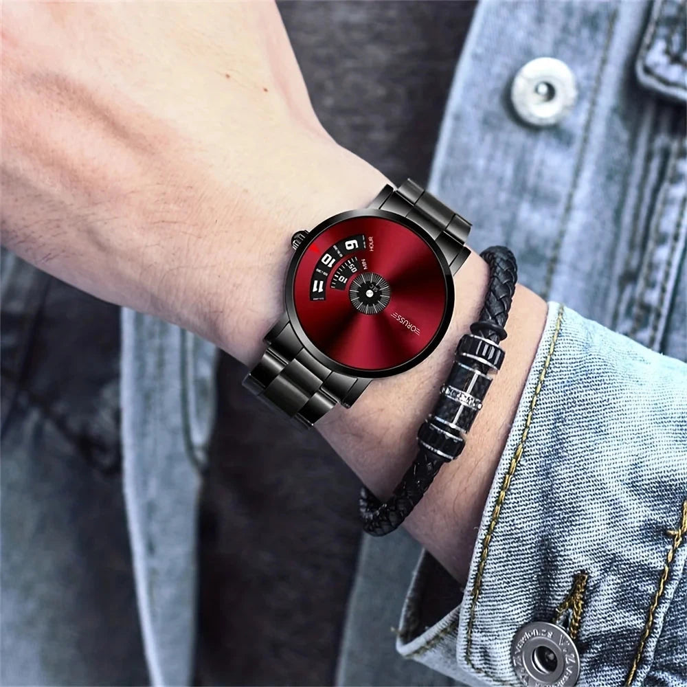 New technology students men's watch steel belt high-grade fashion all the trend cool handsome durable men's watch Blue Wolf Store