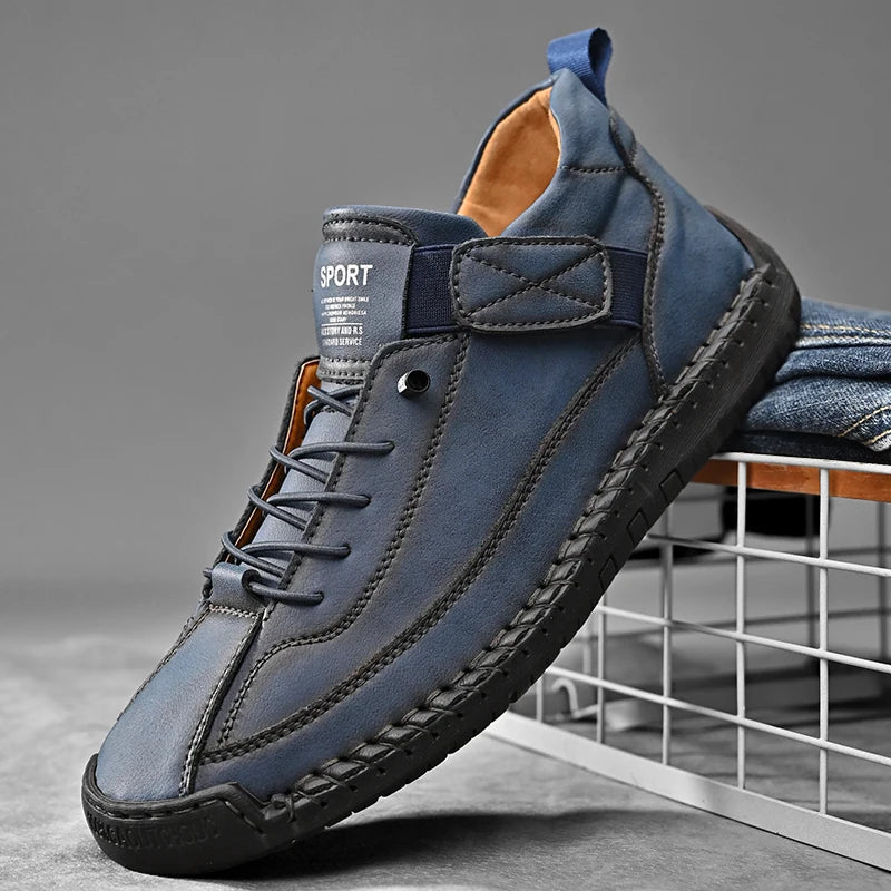 Noble Style Leather Men's Shoes Noble Style Leather Men's Shoes Blue Wolf Store Blue 8 US / 6 UK