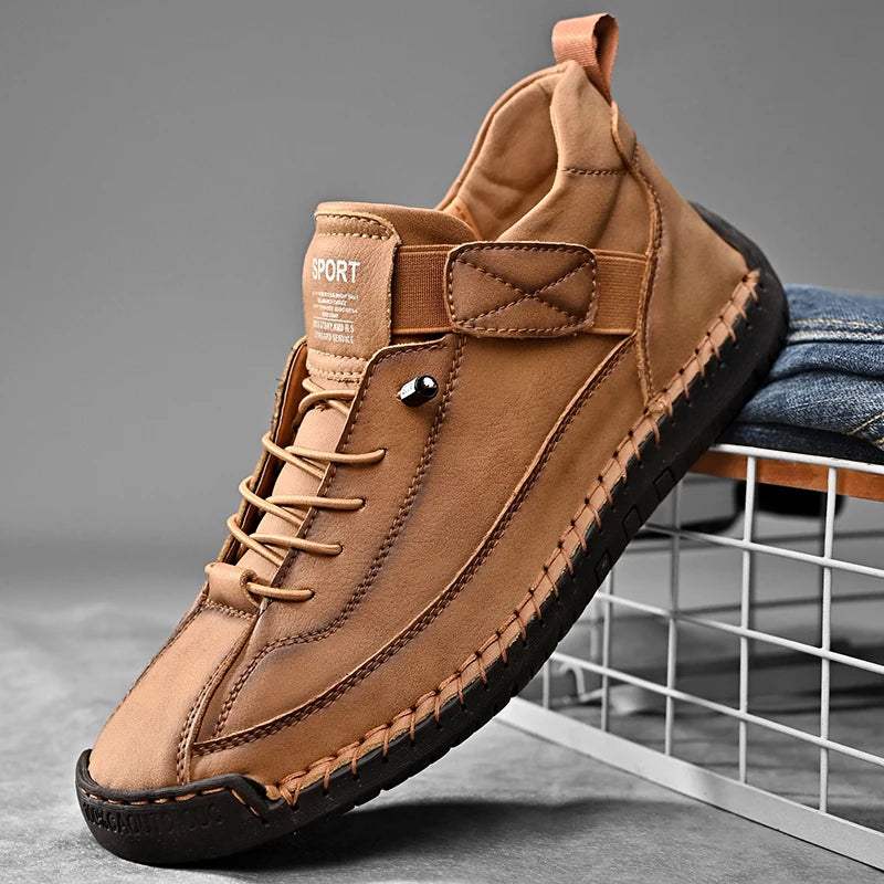 Noble Style Leather Men's Shoes Noble Style Leather Men's Shoes Blue Wolf Store Brown 7.5 US / 5.5 UK