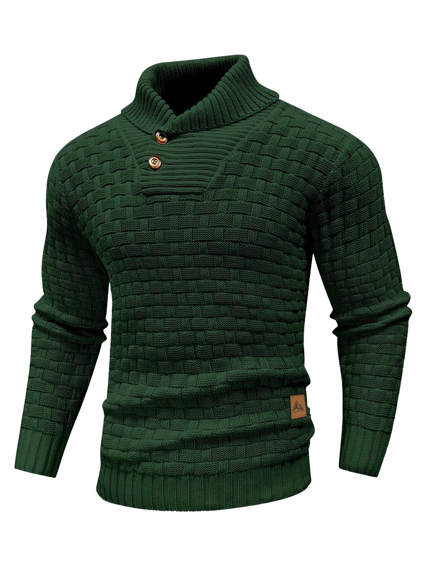 Nordic Elegance Knitted Men's Sweater Nordic Elegance Knitted Men's Sweater Blue Wolf Store GREEN S