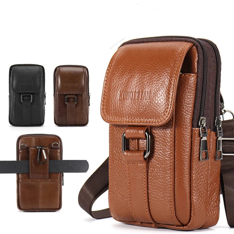 Premium Leather Waist Bag Maverick Premium Leather Waist Bag Maverick Blue Wolf Store