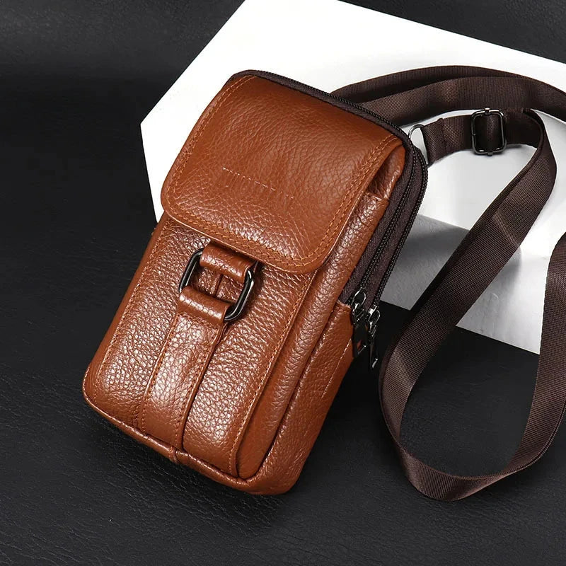 Premium Leather Waist Bag Maverick Premium Leather Waist Bag Maverick Blue Wolf Store Brown