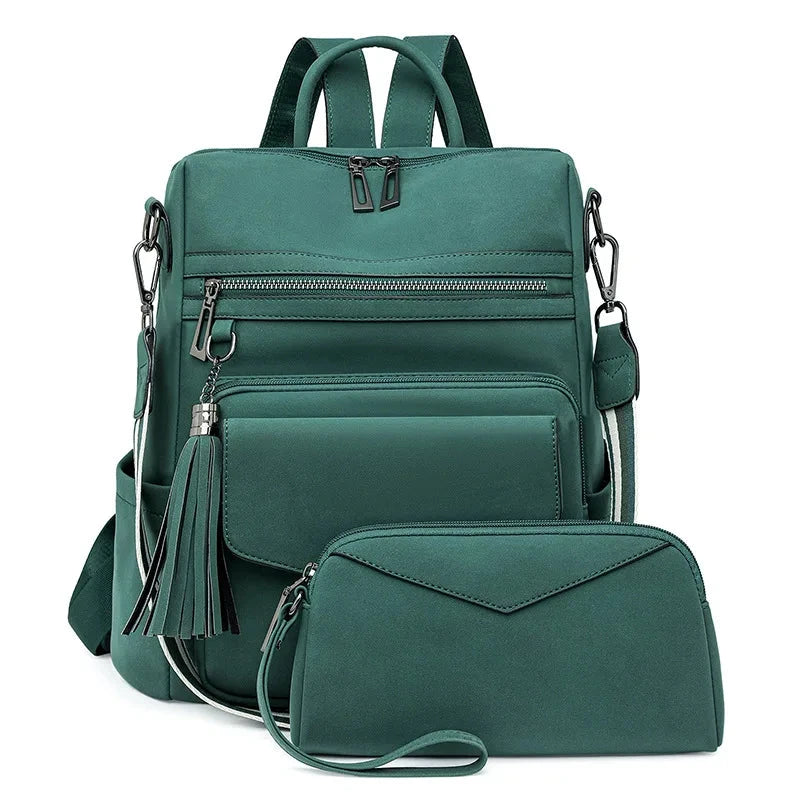 Premium Leather Women's Backpack with Gift Bag Blue Wolf Store 4