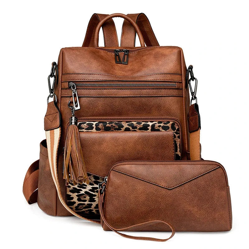 Premium Leather Women's Backpack with Gift Bag Blue Wolf Store 6