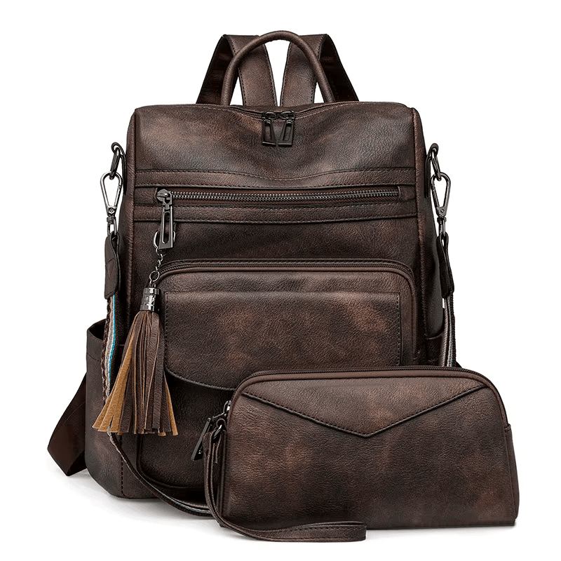 Premium Leather Women's Backpack with Gift Bag Premium Leather Women's Backpack with Gift Bag Blue Wolf Store