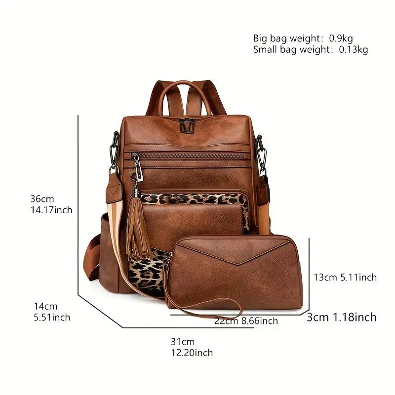 Premium Leather Women's Backpack with Gift Bag Premium Leather Women's Backpack with Gift Bag Blue Wolf Store