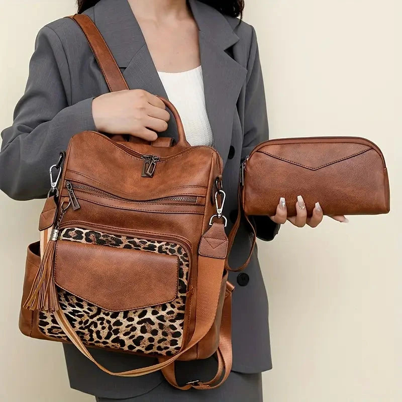 Premium Leather Women's Backpack with Gift Bag Premium Leather Women's Backpack with Gift Bag Blue Wolf Store