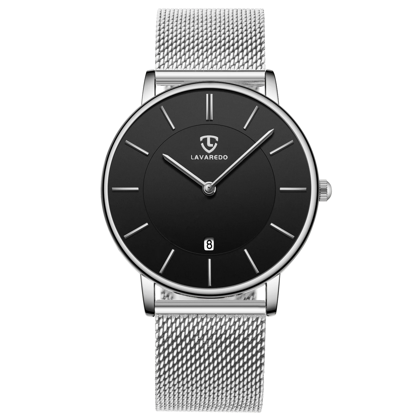 Refined Minimalist Men's Leather Wrist Watch Refined Minimalist Men's Leather Wrist Watch Blue Wolf Store Silver/Black