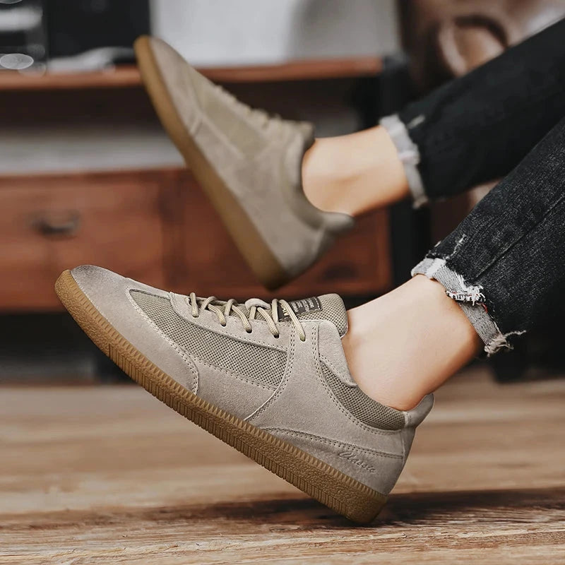 Renaro Solen – Casual Leather Sneakers Blue Wolf Store