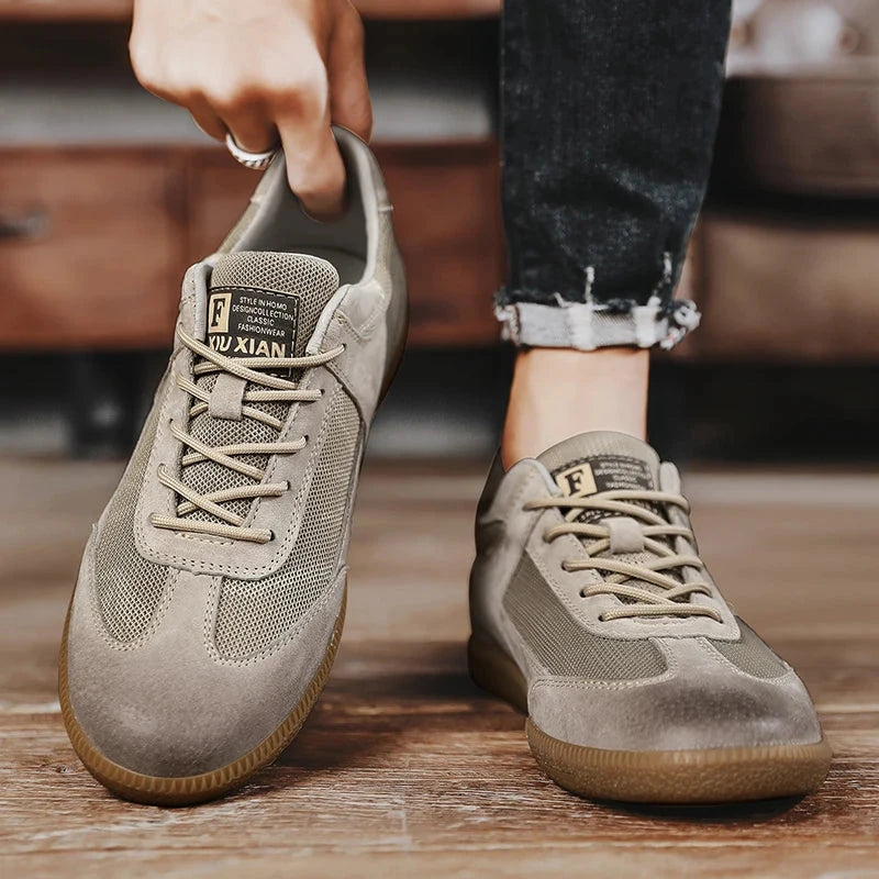 Renaro Solen – Casual Leather Sneakers Blue Wolf Store