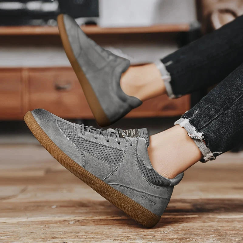 Renaro Solen – Casual Leather Sneakers Blue Wolf Store