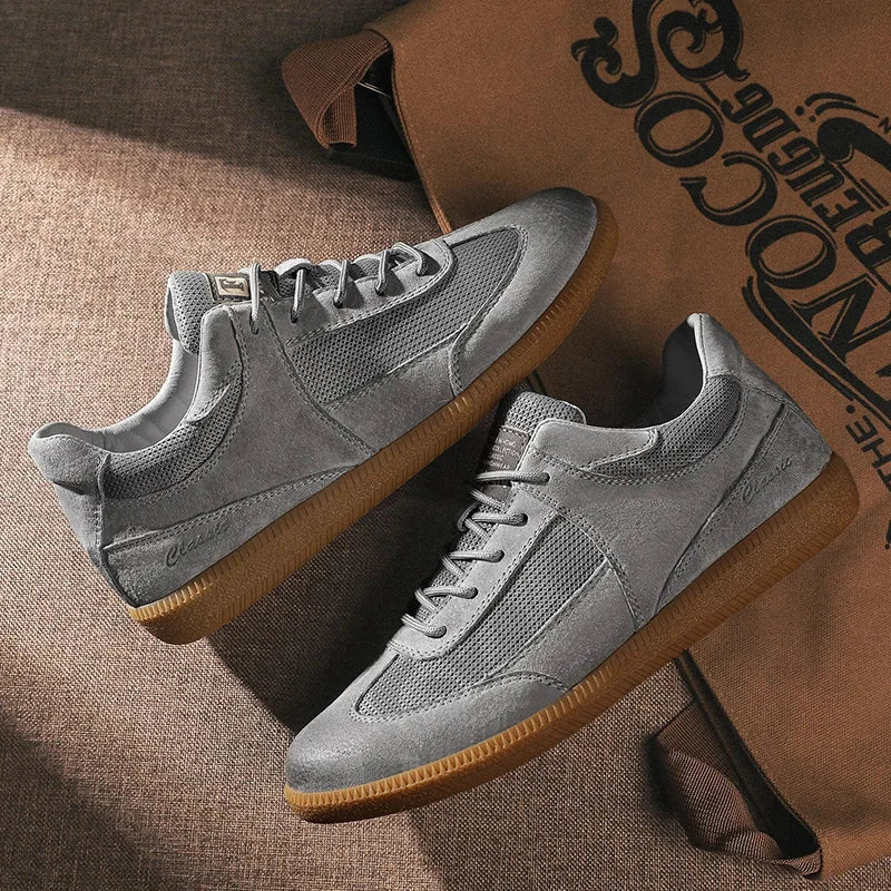 Renaro Solen – Casual Leather Sneakers Blue Wolf Store