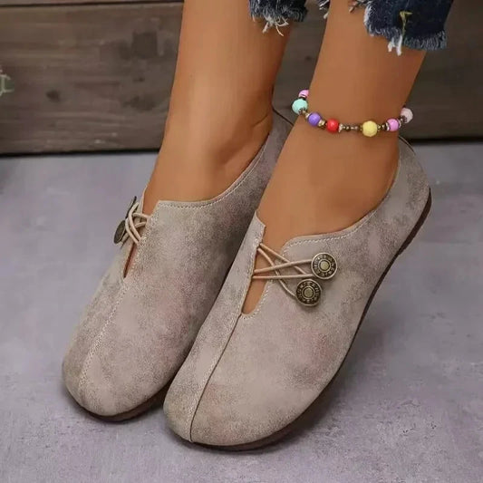 Retro Flat Shoes 2024 New Design Narrowband Loafers Women's Casual and Comfortable Solid Color Women's Shoes Zapatos De Mujer Blue Wolf Store