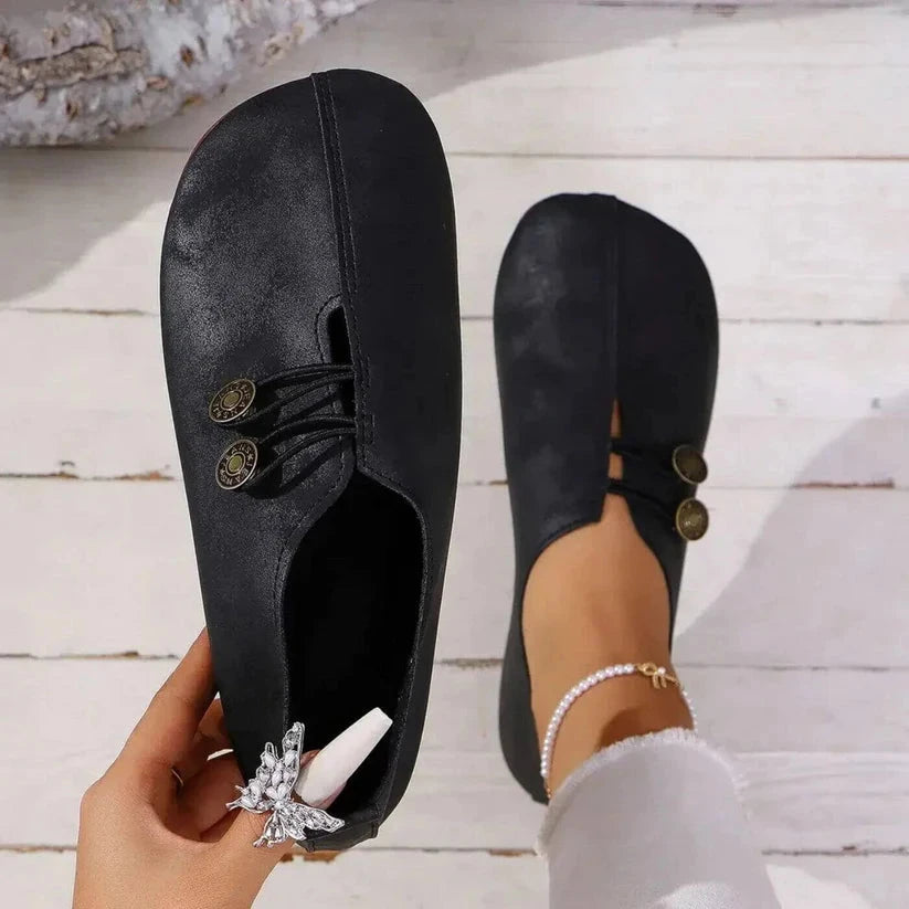 Retro Flat Shoes 2024 New Design Narrowband Loafers Women's Casual and Comfortable Solid Color Women's Shoes Zapatos De Mujer Blue Wolf Store Black 43