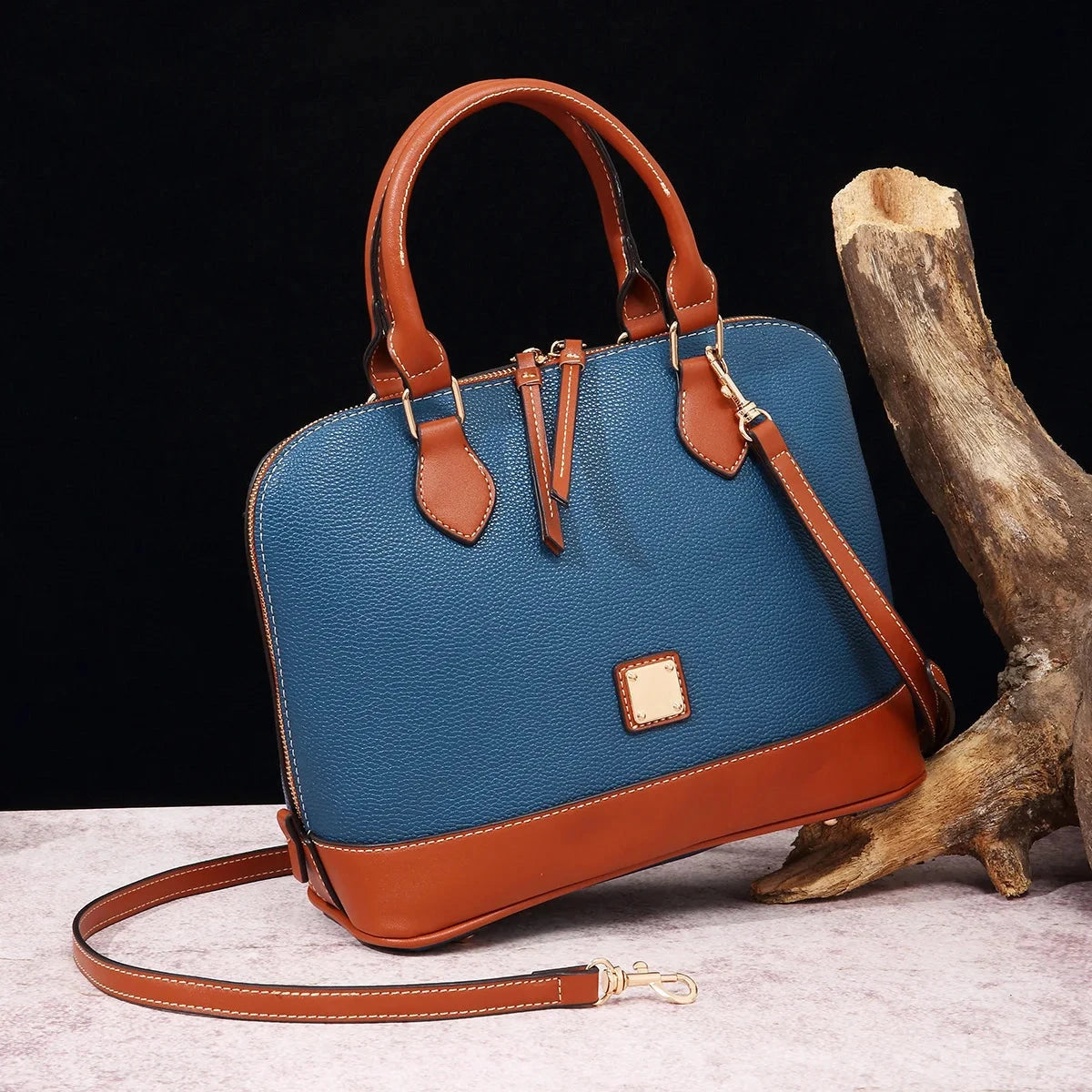Retro Women's Leather Bag - Helena Classic Retro Women's Leather Bag - Helena Classic Blue Wolf Store