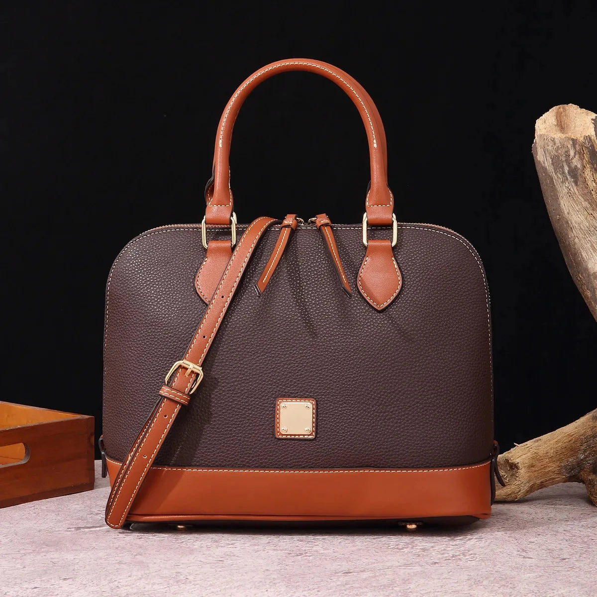 Retro Women's Leather Bag - Helena Classic Retro Women's Leather Bag - Helena Classic Blue Wolf Store