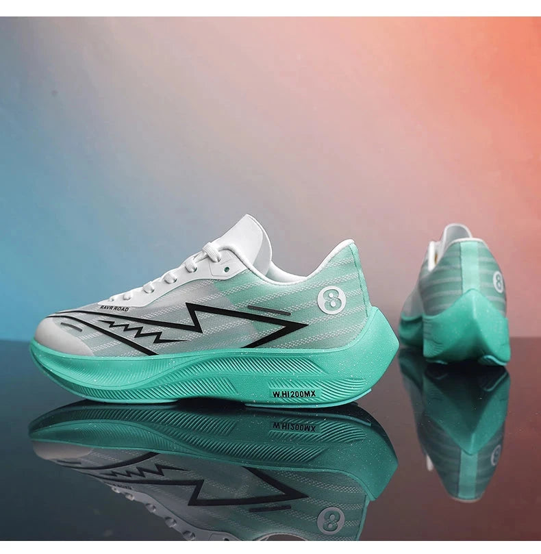 Running Shoes Men High Quality Full Palm Carbon Plate Cushion Professional Training Shoes Lightweight Wear-Resistant Sneakers Blue Wolf Store