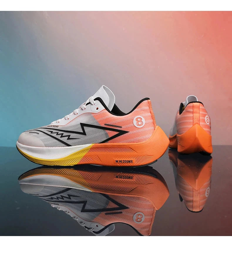 Running Shoes Men High Quality Full Palm Carbon Plate Cushion Professional Training Shoes Lightweight Wear-Resistant Sneakers Blue Wolf Store