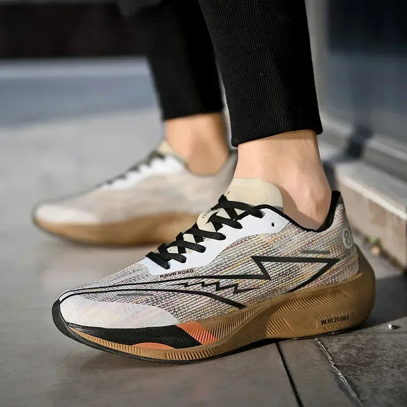 Running Shoes Men High Quality Full Palm Carbon Plate Cushion Professional Training Shoes Lightweight Wear-Resistant Sneakers Blue Wolf Store