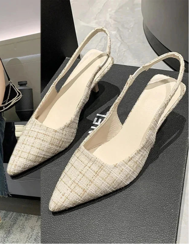 Sea Salt Blue Pointed High Heel Sandals for Women Back Hollow Half Headed Single Shoes Fashion Versatile Casual Shoes Blue Wolf Store