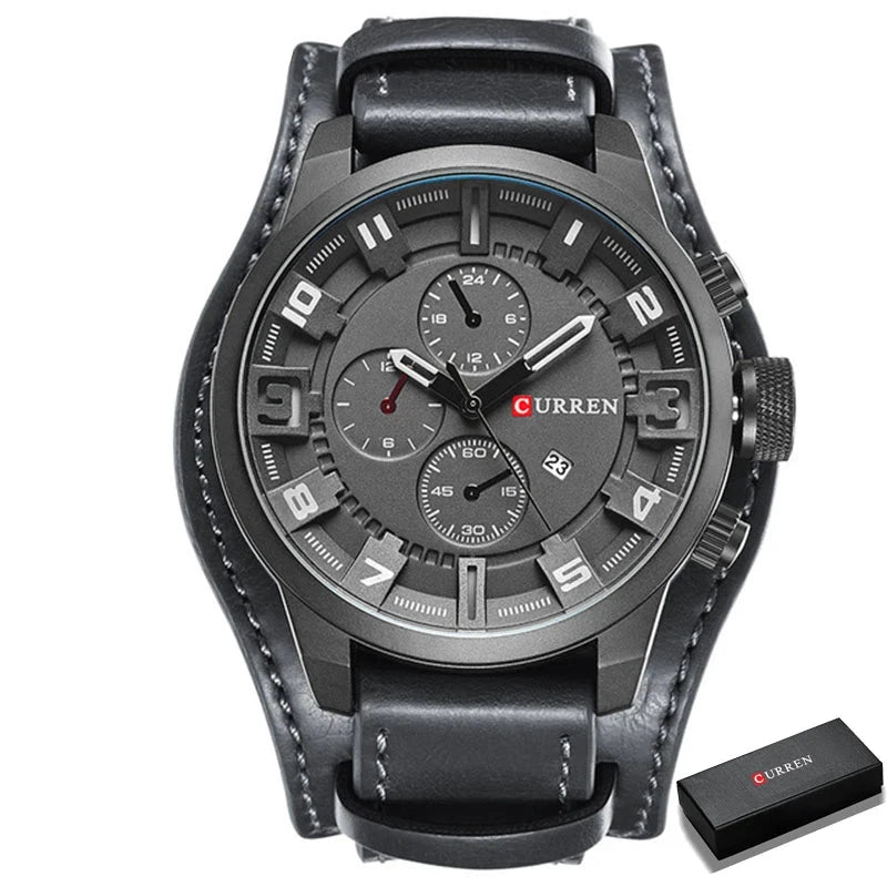 Sebastian Curren Leather Watch Sebastian Curren Leather Watch Blue Wolf Store Gray