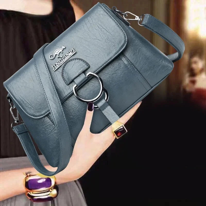 Selinna Classic Leather Bag Selinna Classic Leather Bag Blue Wolf Store