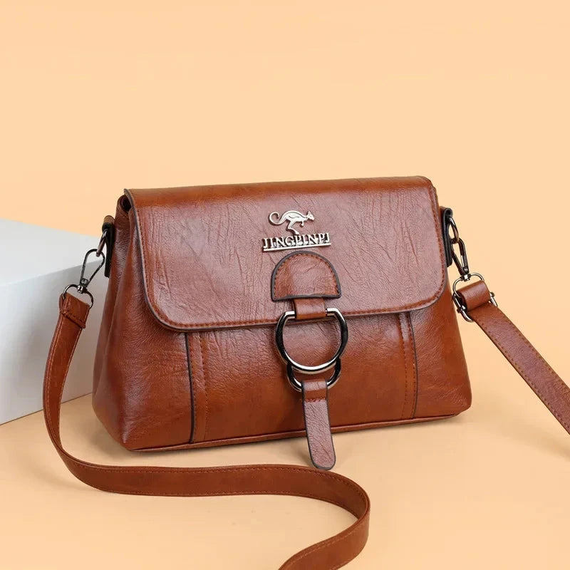 Selinna Classic Leather Bag Selinna Classic Leather Bag Blue Wolf Store Brown