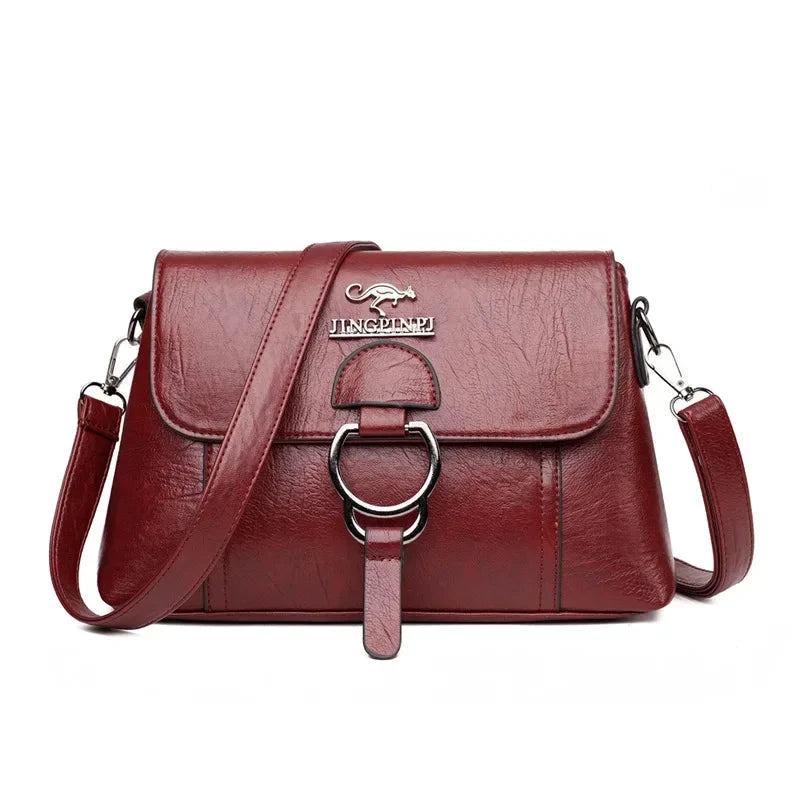 Selinna Classic Leather Bag Selinna Classic Leather Bag Blue Wolf Store Red