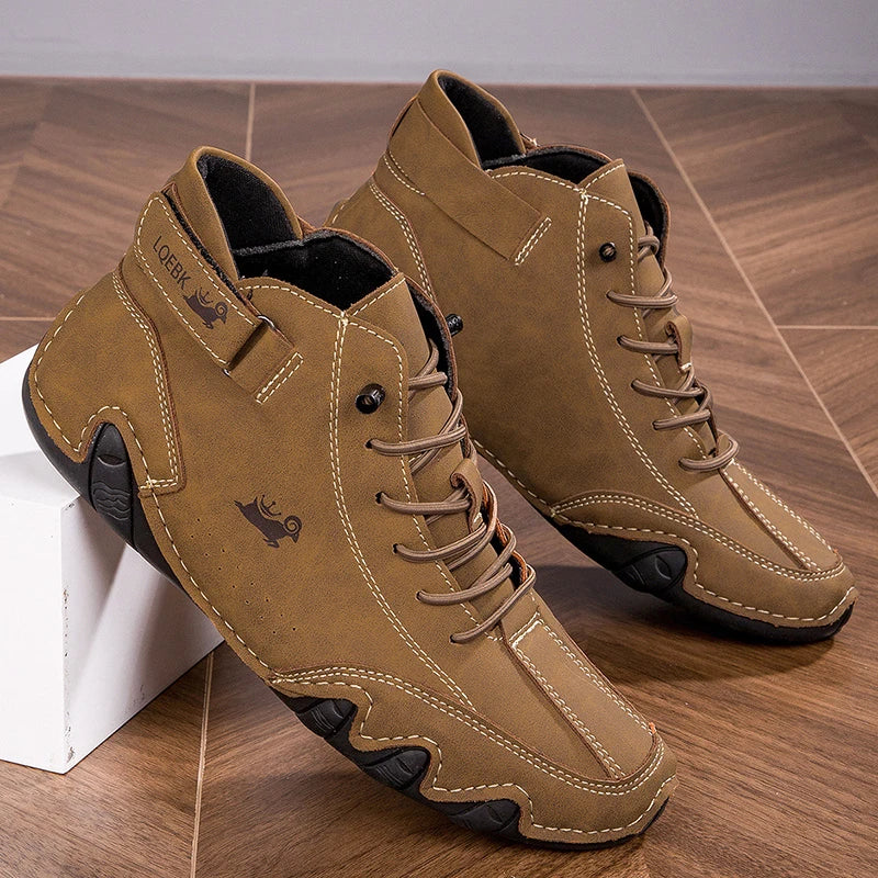 Shoes for Women Winter High Boots 2023 Brown Elegant Boots and Ankle Boots Woman Footwear Casual Leather Ladies Shoes on Offer Blue Wolf Store Brown 46