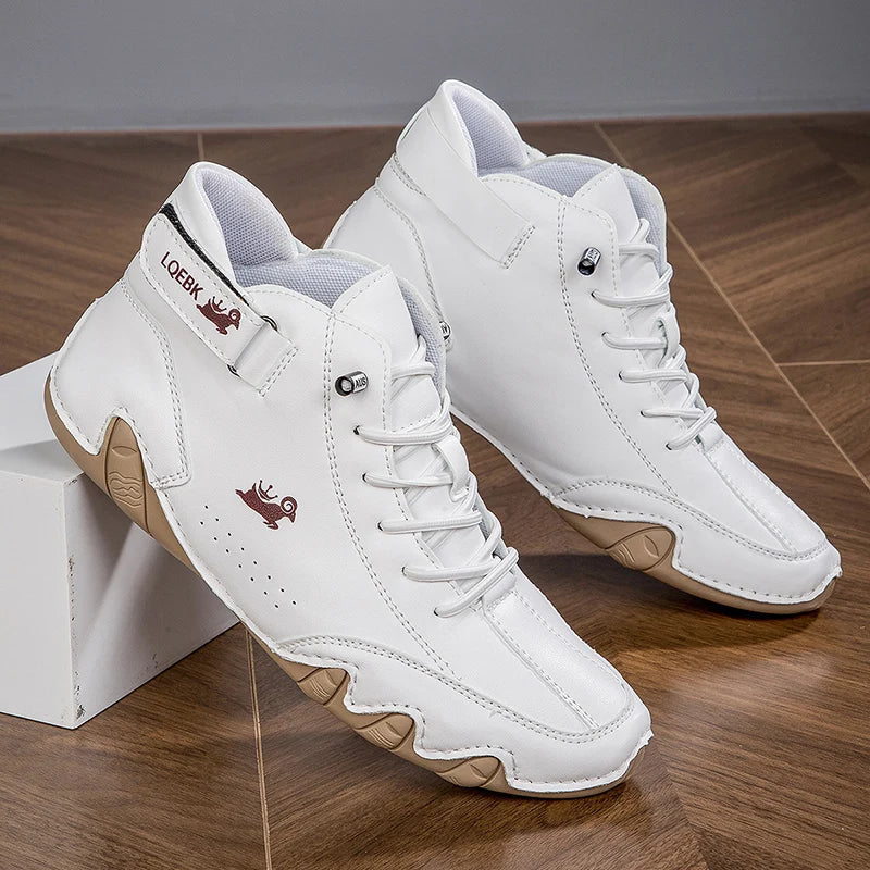 Shoes for Women Winter High Boots 2023 Brown Elegant Boots and Ankle Boots Woman Footwear Casual Leather Ladies Shoes on Offer Blue Wolf Store WHITE 41