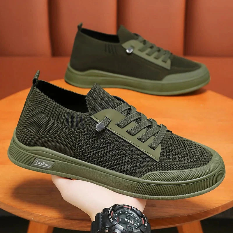 Shoes Men's Summer 2024 New Korean Edition Men's Shoes Solid Color Casual Canvas Shoes Breathable Single Blue Wolf Store