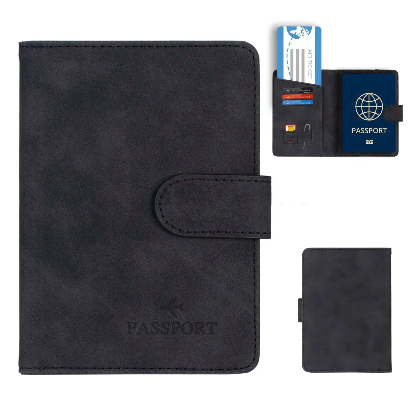 SkyVault Passport Holder in Leather – Elegant & Functional SkyVault Passport Holder in Leather – Elegant & Functional Blue Wolf Store