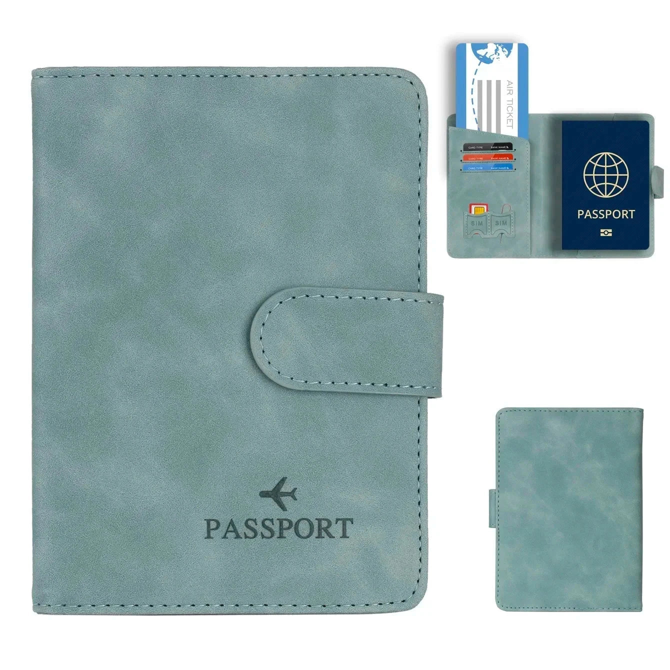 SkyVault Passport Holder in Leather – Elegant & Functional SkyVault Passport Holder in Leather – Elegant & Functional Blue Wolf Store
