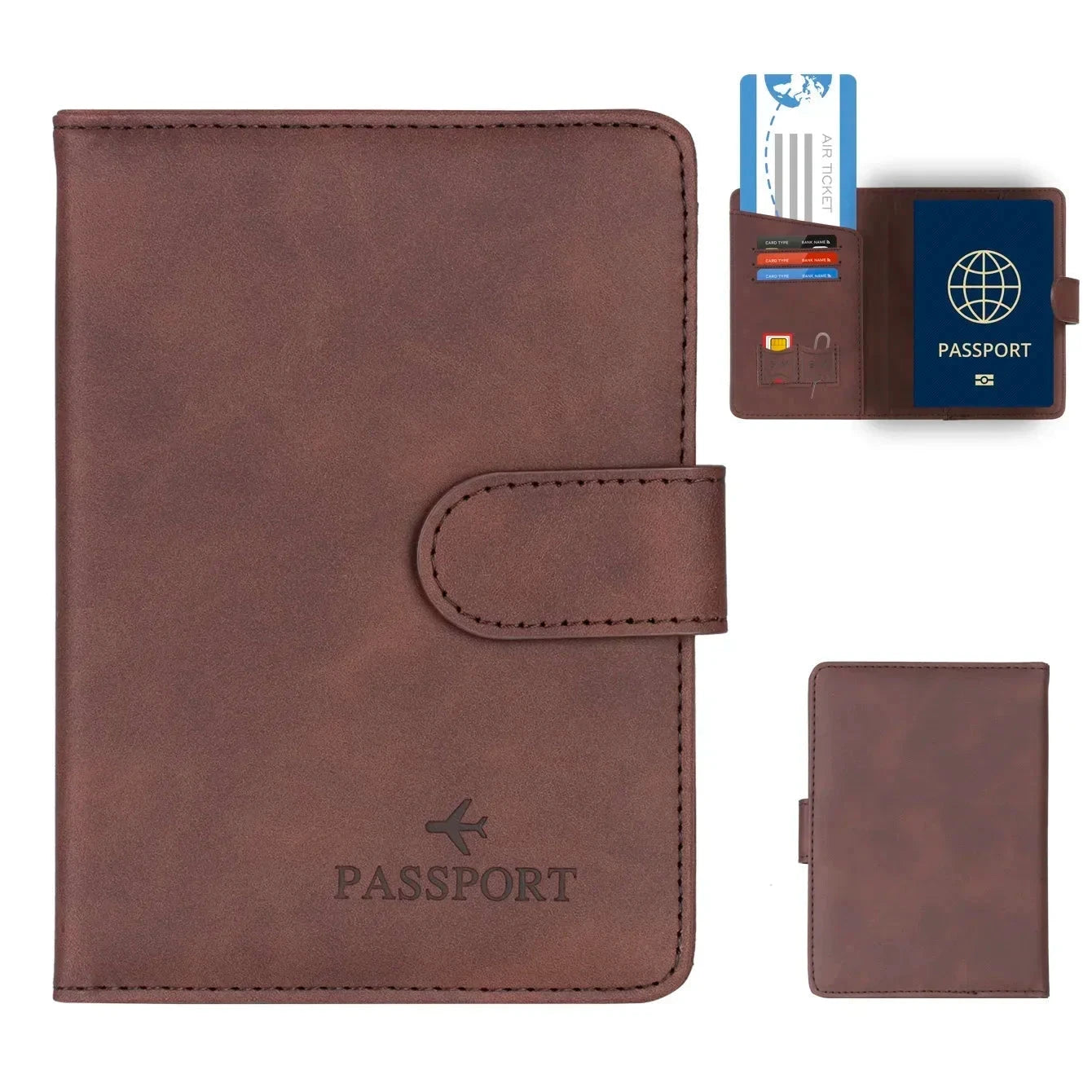 SkyVault Passport Holder in Leather – Elegant & Functional SkyVault Passport Holder in Leather – Elegant & Functional Blue Wolf Store