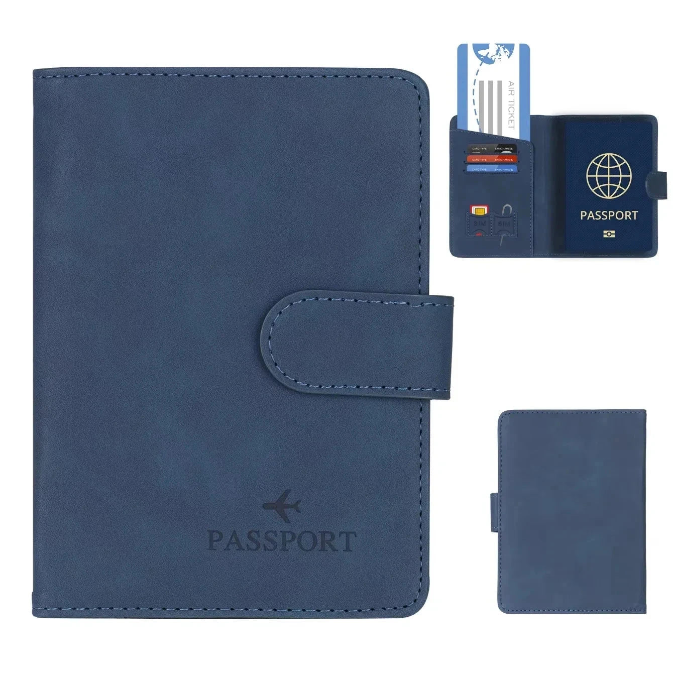 SkyVault Passport Holder in Leather – Elegant & Functional SkyVault Passport Holder in Leather – Elegant & Functional Blue Wolf Store