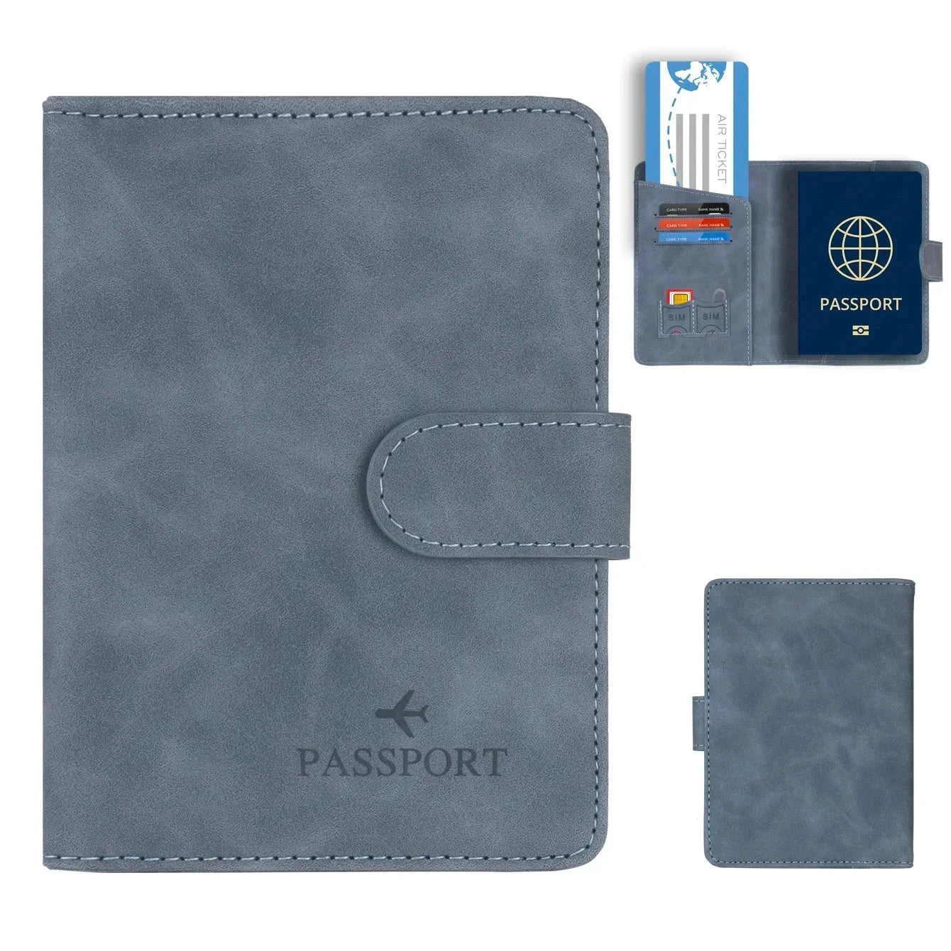 SkyVault Passport Holder in Leather – Elegant & Functional SkyVault Passport Holder in Leather – Elegant & Functional Blue Wolf Store